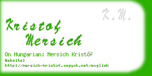 kristof mersich business card